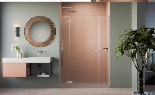 Radaway Fuenta Dwjs drzwi wnękowe 120cm lewe chrom połysk szkło przejrzyste 1384031-01-01L/1384090-01-01