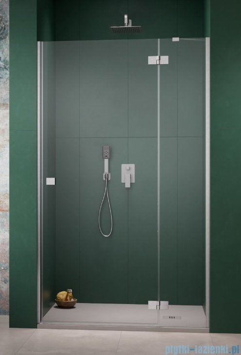 Radaway Essenza Brushed Nickel Dwj drzwi wnękowe 90cm prawe szczotkowany nikiel/szkło przejrzyste 1385013-91-01R
