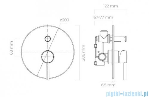 Zestaw Oltens Molle bateria podtynkowa z deszczownicą 30 cm Sondera i kompletem prysznicowym Ume