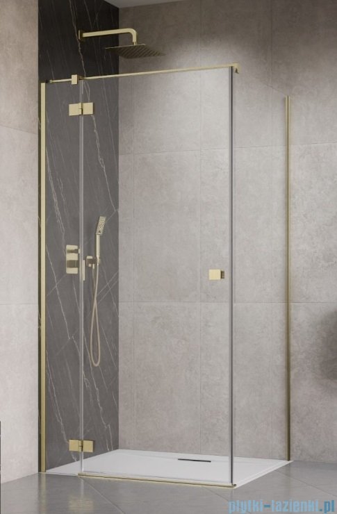 Radaway Essenza 8 Brushed Gold Kdj kabina 100x90cm lewa szczotkowane złoto 10480612-01-01L/10470337-99-01L/10113090-01-01