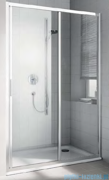 Kermi Cada XS drzwi przesuwne 2-częściowe z polem stałym prawe 115 cm CKG2R11520VPK