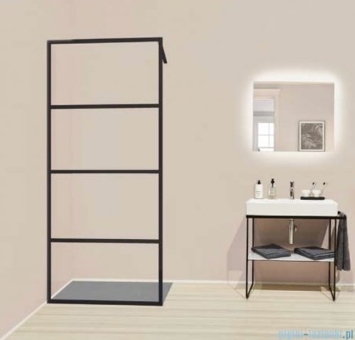 Kermi kabina Walk-in Dark Edition 140x200 cm XDWW3140203PK