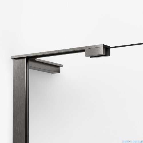 New Trendy Nesta Gunmetal Brushed kabina Walk-In 70x200 cm wspornik kątowy grafit szczotkowany/szkło przejrzyste K-1754-WL