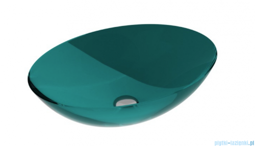 Besco Anya Blue Wave + syfon chrom umywalka nablatowa 50x35x15cm #UMA-50-BWC