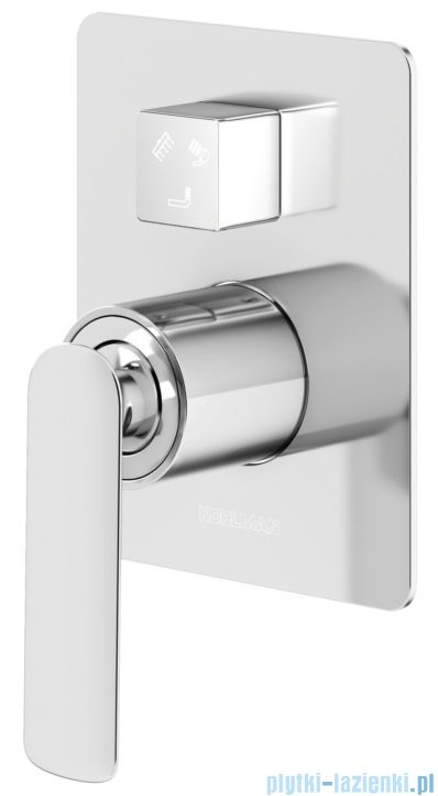 Kohlman Experience zestaw prysznicowo-wannowy z deszczownicą 30 cm chrom QW211ER30