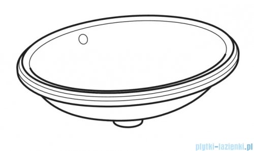 Geberit VariForm Umywalka owalna z przelewem 56x46cm 500.752.01.2