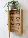 Szafka na klucze plecionka wiedeńska Chic Antique - H39x27x7.5 cm
