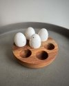 Podstawka na 7 jajek - drewno akacji