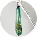 Bombka szklana Belldeco - kryształ 13 cm zielony