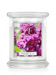Kringle Candle - Fresh Lilac - średni, klasyczny słoik (411g) z 2 knotami