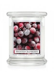 Kringle Candle - Frosted Cranberry - średni, klasyczny słoik (411g) z 2 knotami