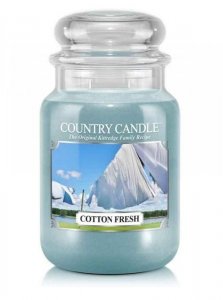 Country Candle - Cotton Fresh - Duży słoik (652g) 2 knoty