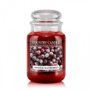 Country Candle - Frosted Cranberries - Duży słoik (652g) 2 knoty