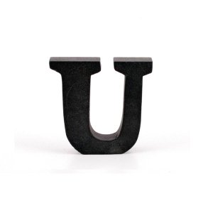 Litera ozdobna mała - U - czarna