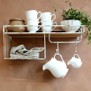 Półka ścienna Vintage Chic Antique - biel antyczna