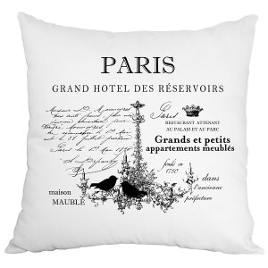Poduszka French Home - Paris - biała