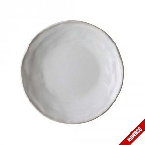 ORGANIC - talerz deserowy 17 cm biały 