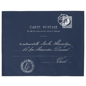 Serweta / podkładka French Home - Carte Postale - granatowa