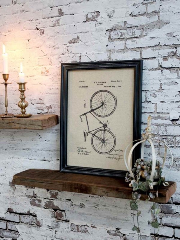 Obraz Chic Antique Rower Retro - 43x33 cm