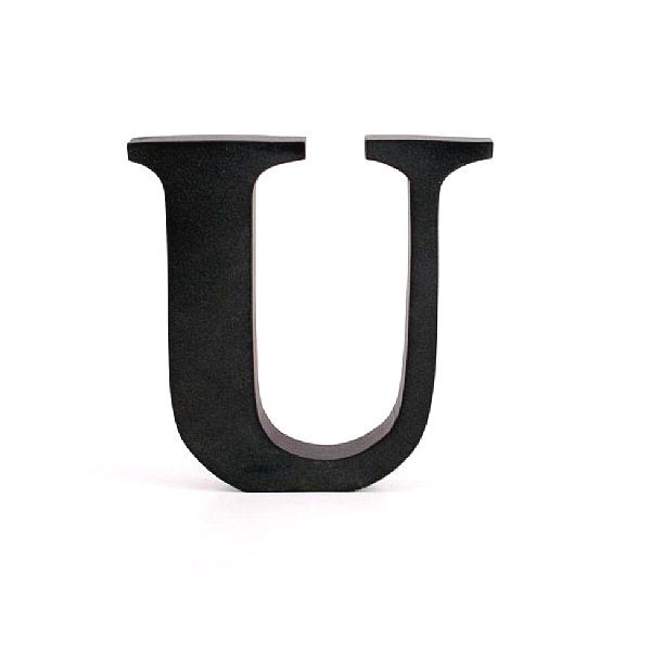 Litera ozdobna duża - U - czarna
