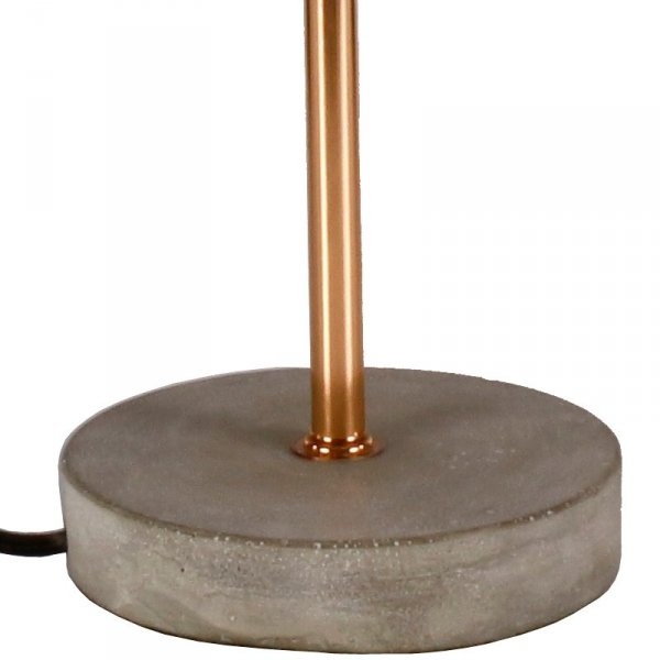 Lampa stołowa z betonu - Bello - miedziana
