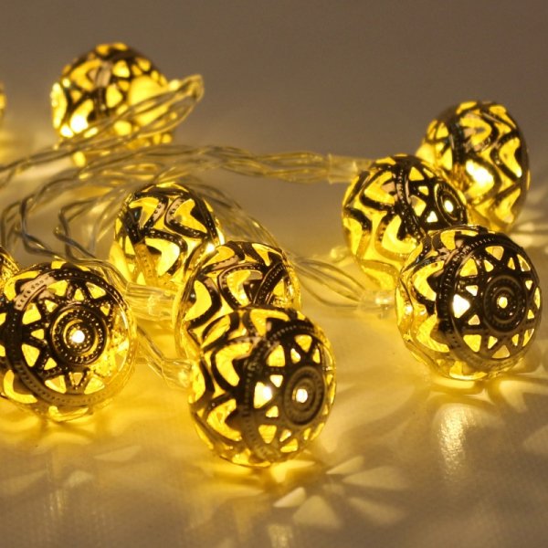 Lampki dekoracyjne LED z timerem - ORIENT 2 - złote