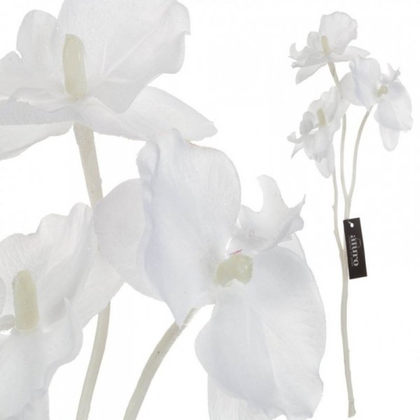 Roślina sztuczna - gałązka białej orchidei Aluro