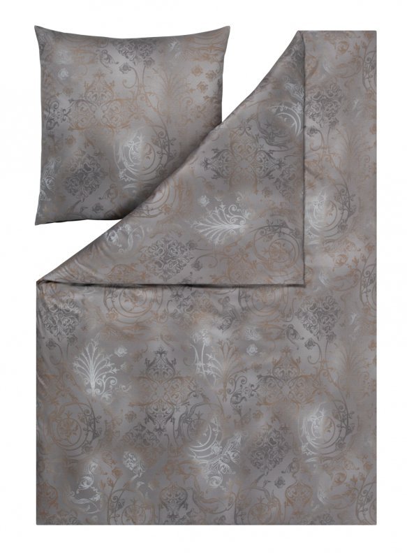 Pościel Estella mako-interlock-jersey - GREGORIO szara 6174/180