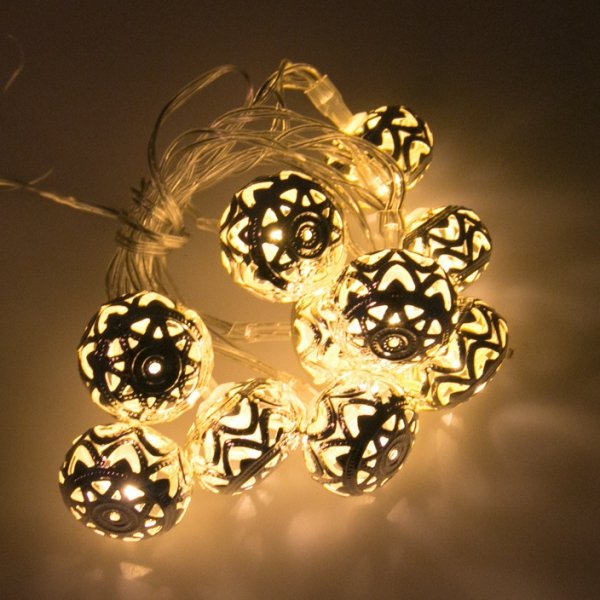 Lampki dekoracyjne LED z timerem - ORIENT 2 - srebrne