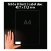 Etykiety białe 45,7x21,2mm (100 arkuszy= 4800 etykiet) L4736REV-100 AVERY ZWECKFORM