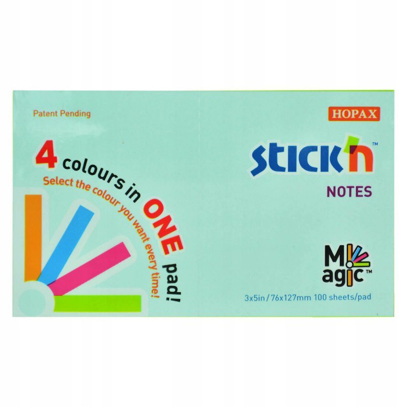 Bloczek STICK&quot;N MAGIC PAD 76x127mm pastel mix kolorów 21576