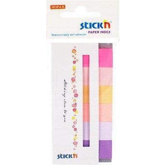 Zakładki papierowe 45x15mm 6 kolorów SPRING 180 kartek 21595 STICK&#039;N