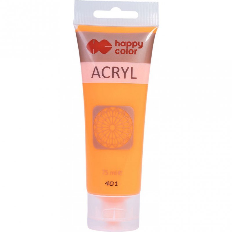 Farba akrylowa 75ml pomarańczowa fluo HA 7370 0075-401 Happy Color
