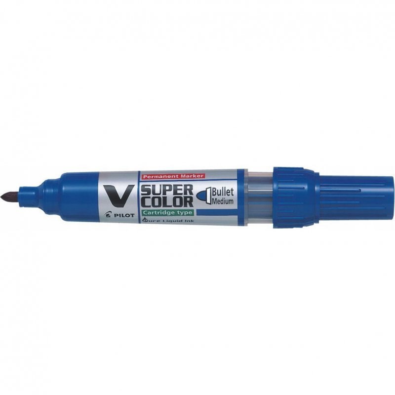 Marker permanentny V-SUPER COLOR niebieski okrągły M PISCA-VSC-M-L-BG PILOT