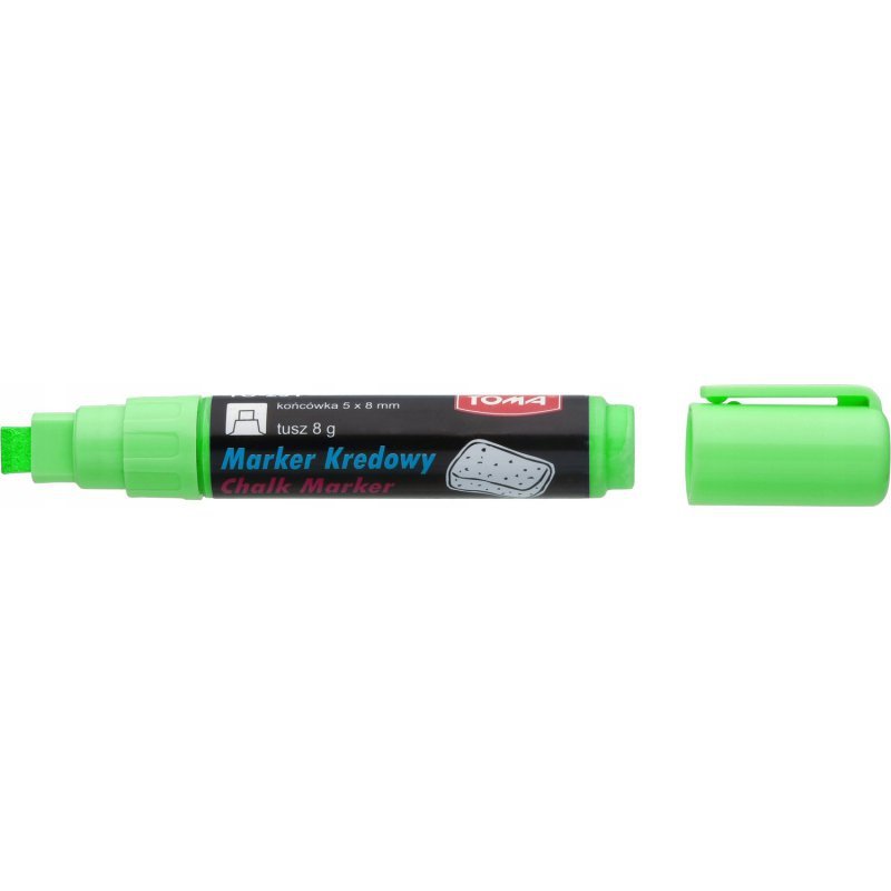 Marker kredowy końcówka 8x5mm zielony TO-291 42 TOMA