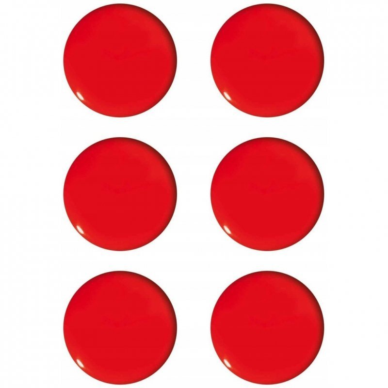 Magnesy do tablic 20mm czerwone (6szt.) GM400-C6 TETIS