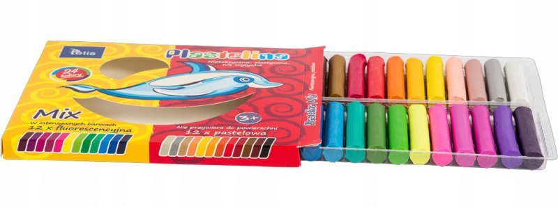 Plastelina 24 kolory 15g KP004-G TETIS
