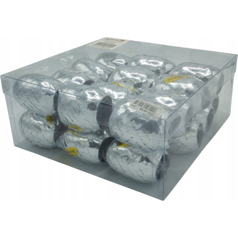 Wstążka &quot;jajko&quot; 5mm x 10m srebrna (24) WST-10-SR ALIGA