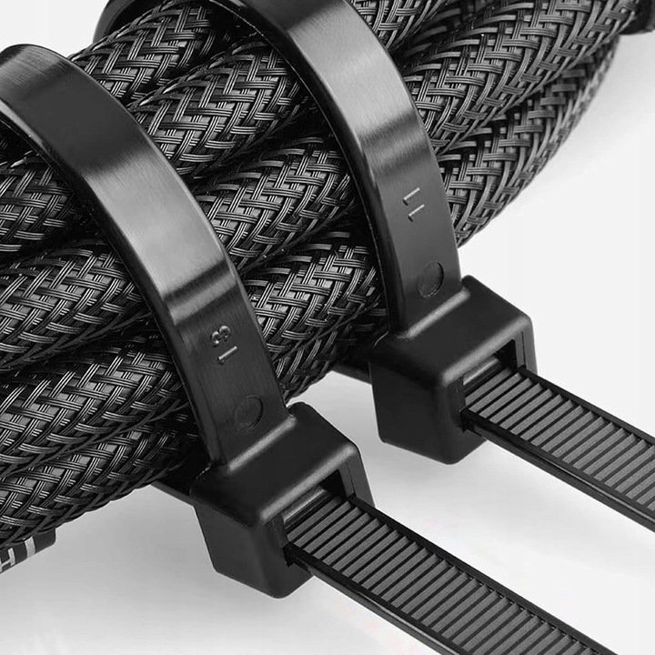 Opaska zaciskowa/opaska kablowa/zip/raps/trytytka 250x4,8mm (100szt) czarna LEXTOOL (LXOP16)
