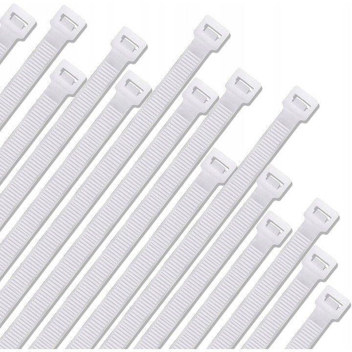 Opaska zaciskowa/opaska kablowa/zip/raps/trytytka 300x4,8mm (100szt) biała LEXTOOL (LXOP27)