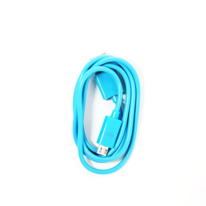 Kabel USB-A -&gt; microUSB 1m 2A niebieski OMEGA BAJA (44340)