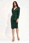Zielona kopertowa sukienka  - S210