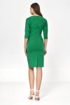Nife Zielona sukienka z asymetrycznymi draperiami - S218