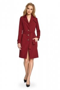Stylove S094 Płaszcz typu trencz - bordo