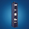 BLUE niebieski wiszący organizer do szafy 10 przegród 20x29x120 cm