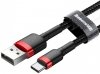 KABEL USB-A / USB-C Baseus Cafule CATKLF-B91 100cm 3A QC 3.0 CZARNO-CZERWONY W OPLOCIE