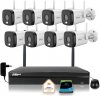 Zestaw monitoringu IP Dahua 8 Kamer WI-FI 3MPx smart podwójne oświetlenie LED IR do 30m