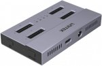 Unitek USB4 4-kieszeniowa stacja dokująca/ klonująca M.2 SSD