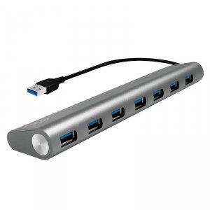 Hub USB 3.0 LogiLink UA0308 7 portów, aluminiowa obudowa
