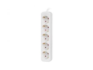Listwa przedłużacz Lanberg 3m biała 5x 230V Schuko, kabel wykonany z pełnej miedzi